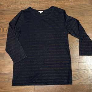 GAP three-quarter sleeve glitter tee